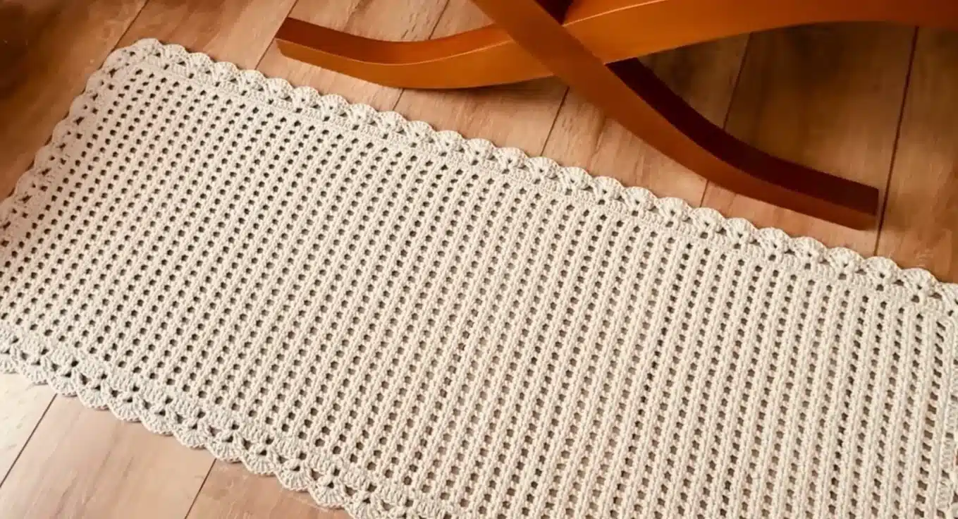 como fazer tapete de croche