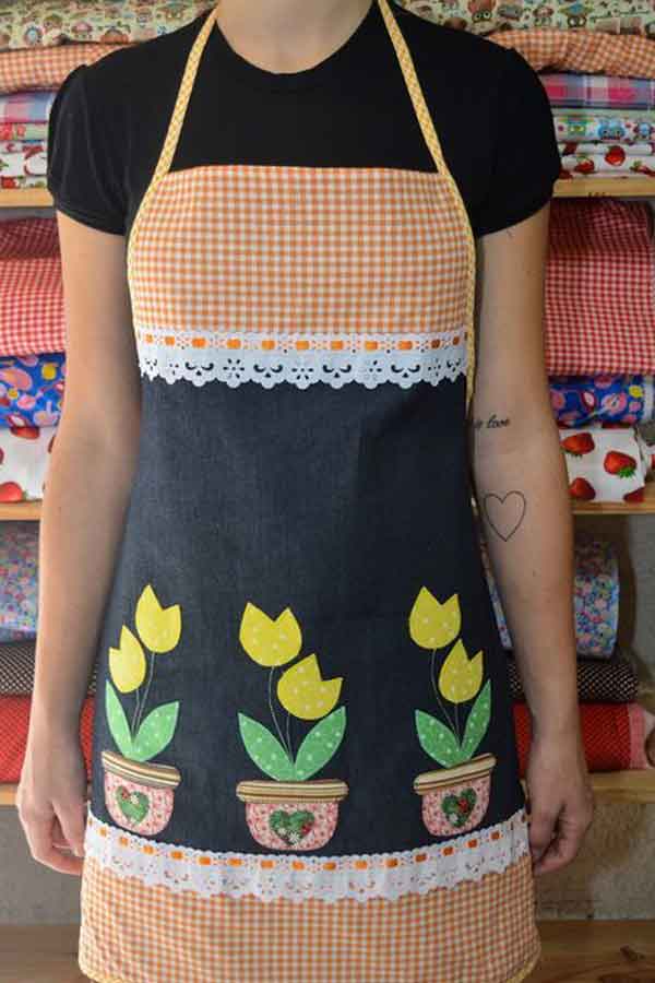 como fazer um avental de cozinha