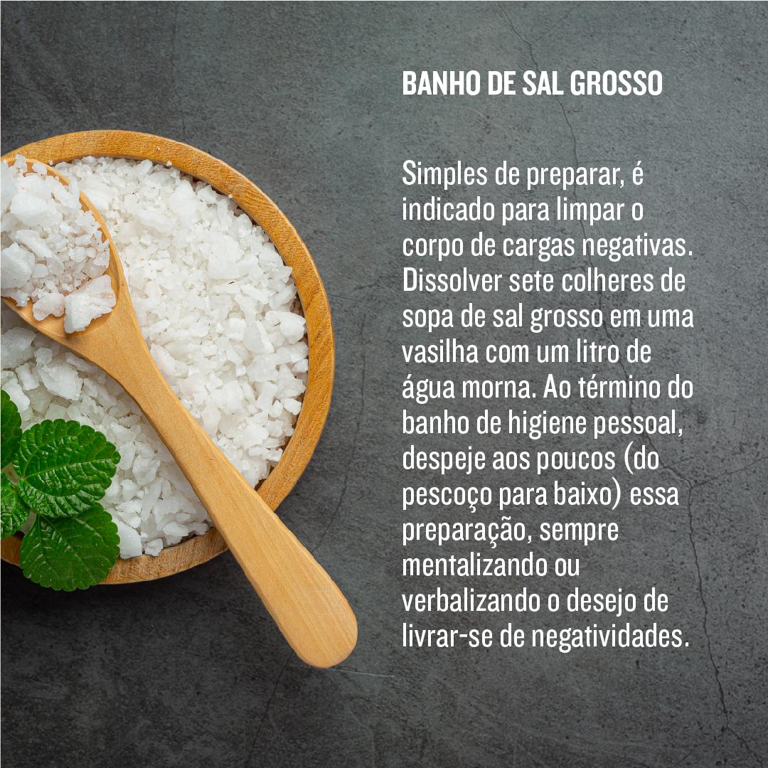 como fazer um banho de sal grosso