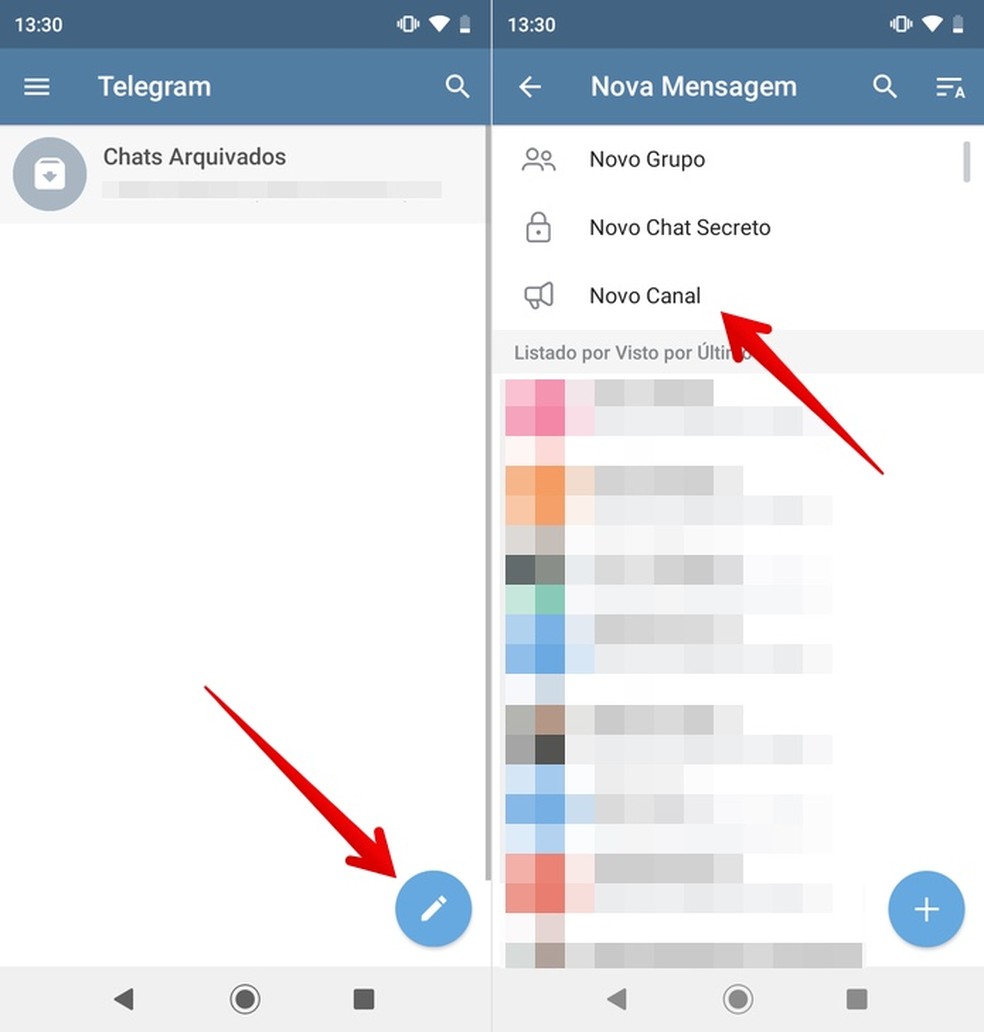 como fazer um canal no telegram