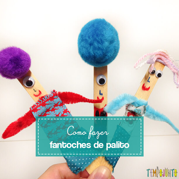 Fantoches de vara para apresentações escolares