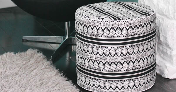 como fazer um puff de tecido