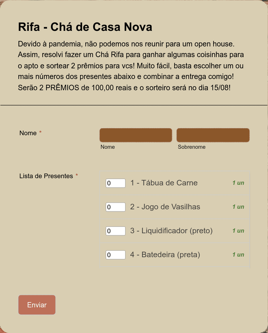 como fazer rifa online