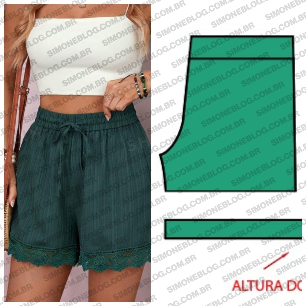 Como Fazer um Molde de Short de Elástico a Partir de uma Peça Existente