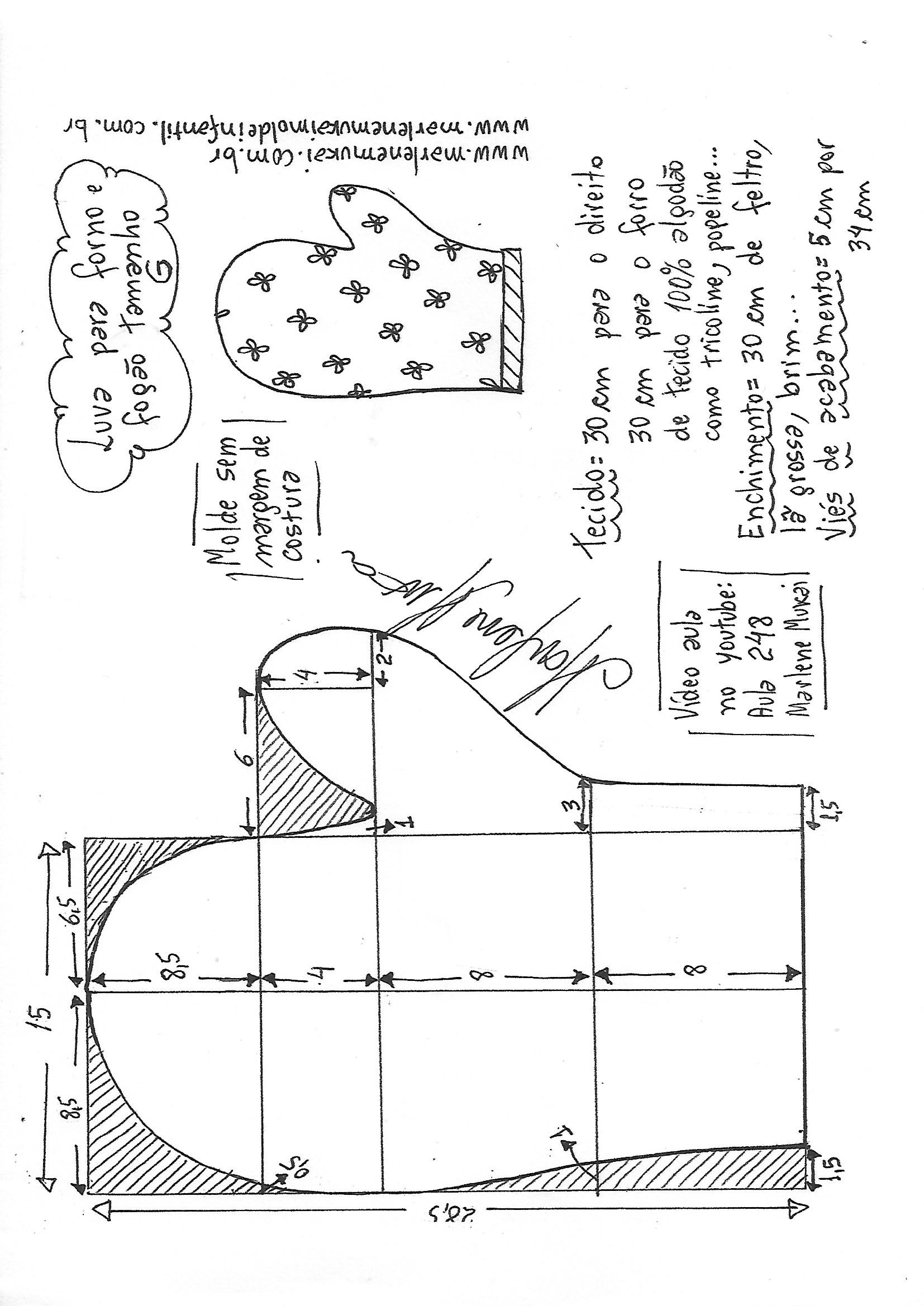 como fazer uma luva de cozinha