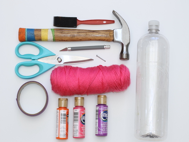 diy self-watering planter pet bottle