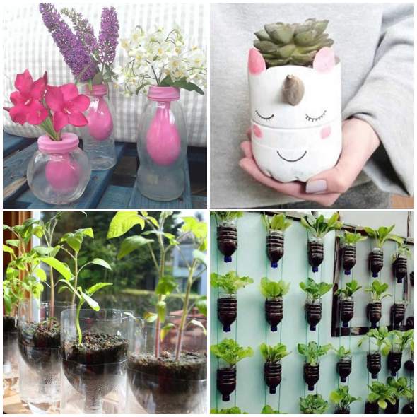DIY: 5 ideias criativas para decorar seus vasos de garrafa PET