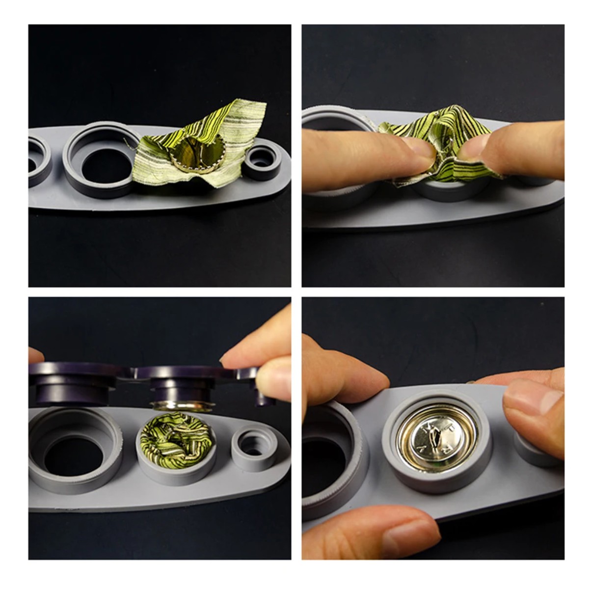 técnica fuxico para botões