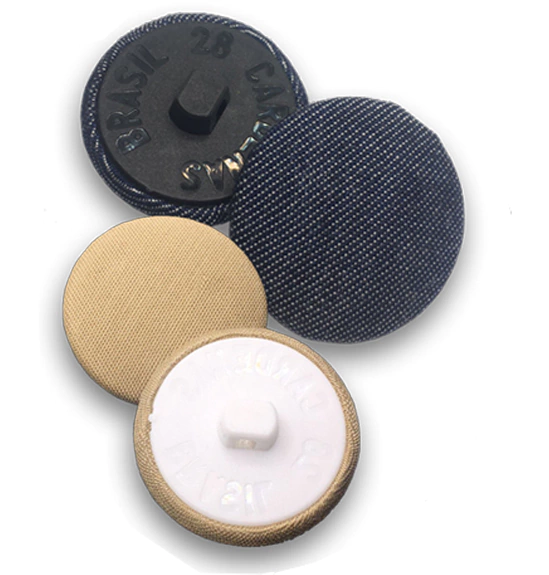 como forrar botões com tecido