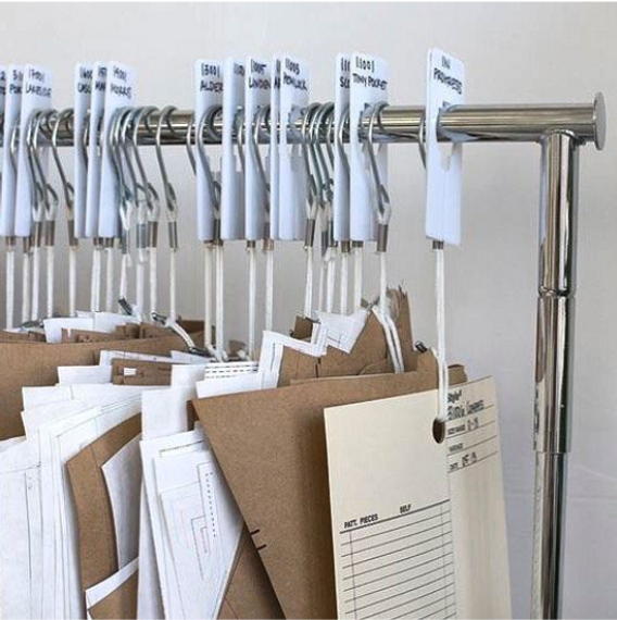 como guardar moldes de costura