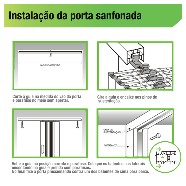 como instalar porta sanfonada no banheiro