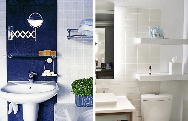 prateleira para banheiro resistente à umidade