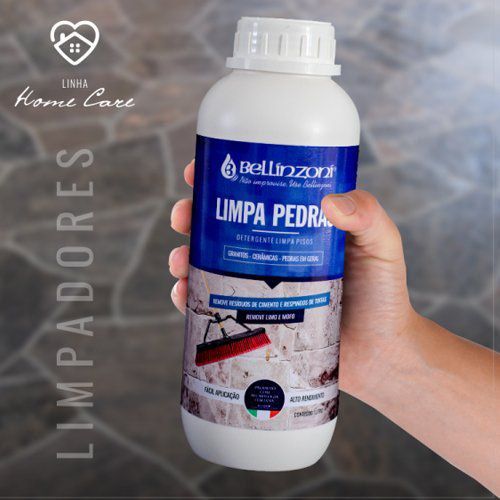 limpeza de limo em pedras