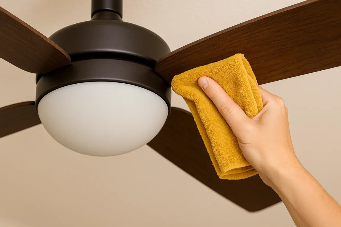 ferramentas para limpar ventilador de teto