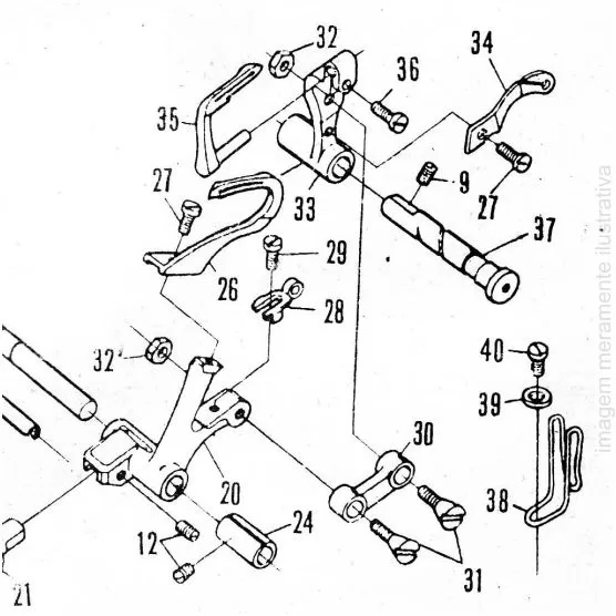 como passar o fio na overlock chinesinha