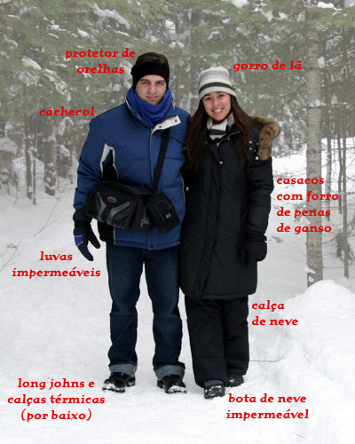 como se vestir para neve