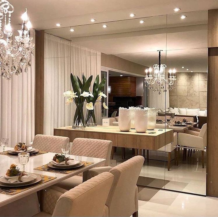 como usar espelho para ampliar a sala