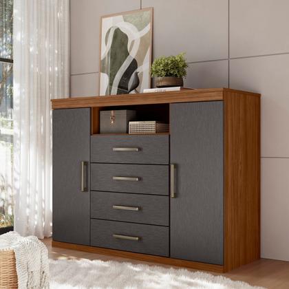 comoda branca 6 gavetas com pe courino