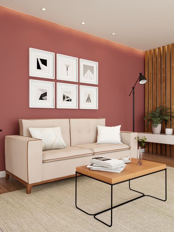 cores que criam aconchego na sala