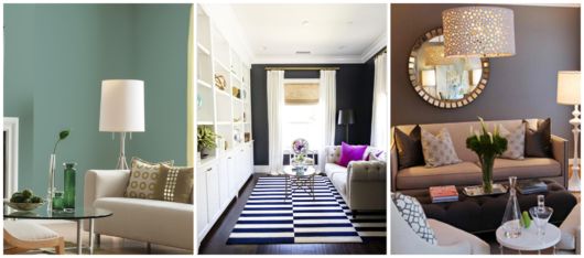 como pintar sala pequena escura com azul suave