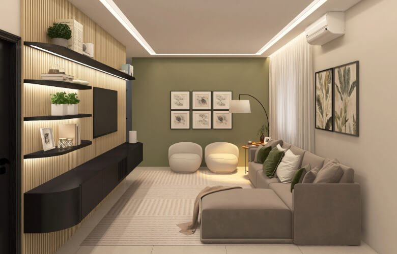 cores baratas para sala pequena e escura