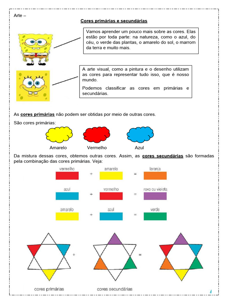 cores primárias RYB