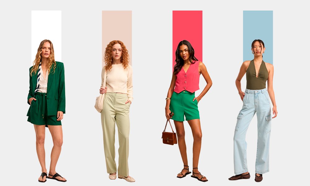 combinações de cores com verde para looks
