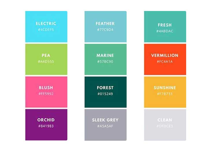 paleta de cores com verde para casamento