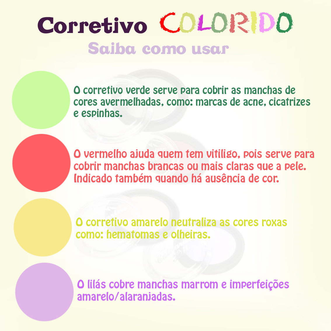 Como escolher e aplicar o corretivo colorido ideal para suas olheiras