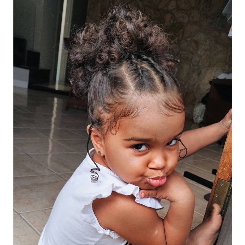 cortes de cabelo cacheado infantil feminino mais lindos