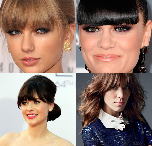 corte de cabelo u com franja para rosto oval