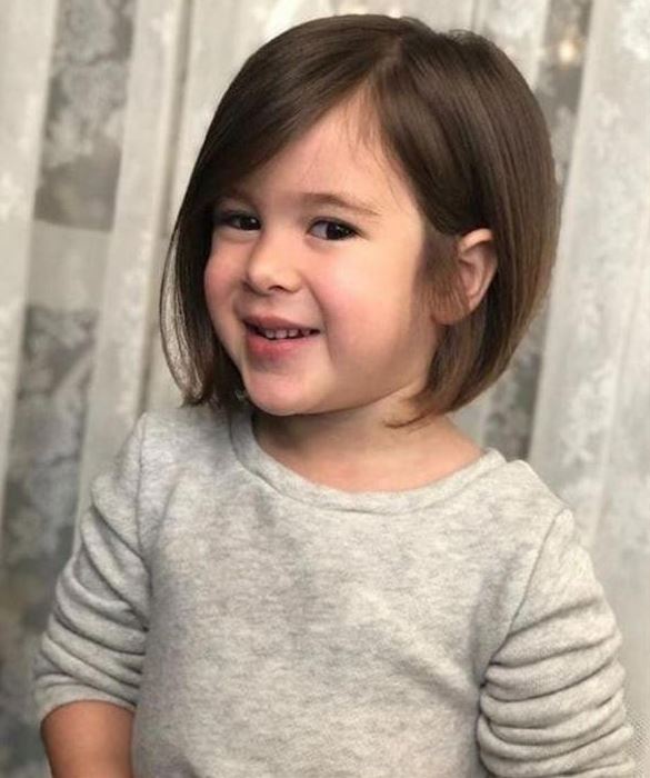 corte blunt cut infantil liso com base repicada