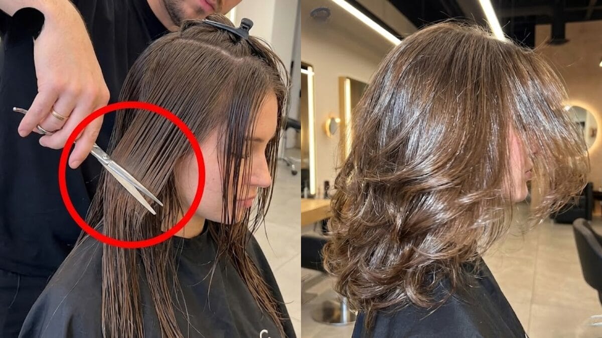 corte em u ou v para cabelo liso longo