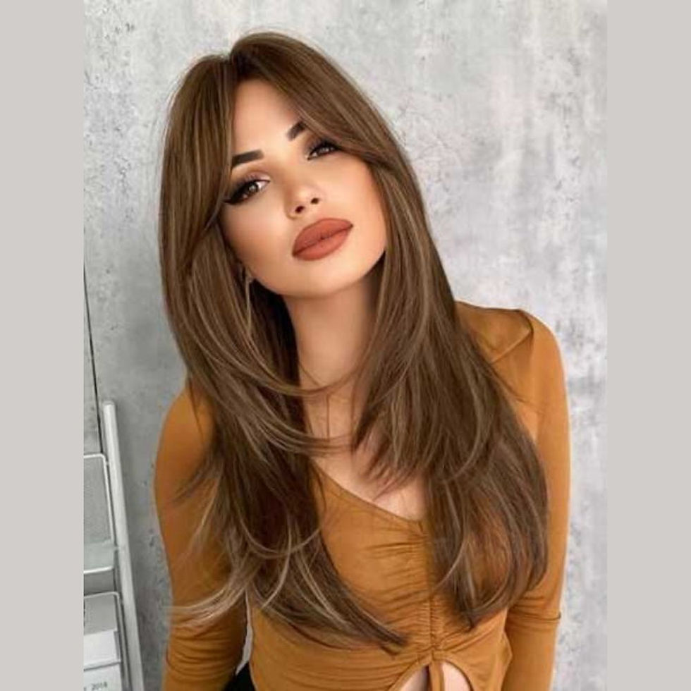 cabelo longo liso pesado sem movimento