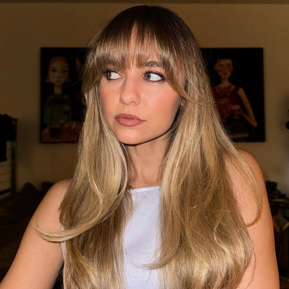 corte face framing cabelo liso longo rosto redondo