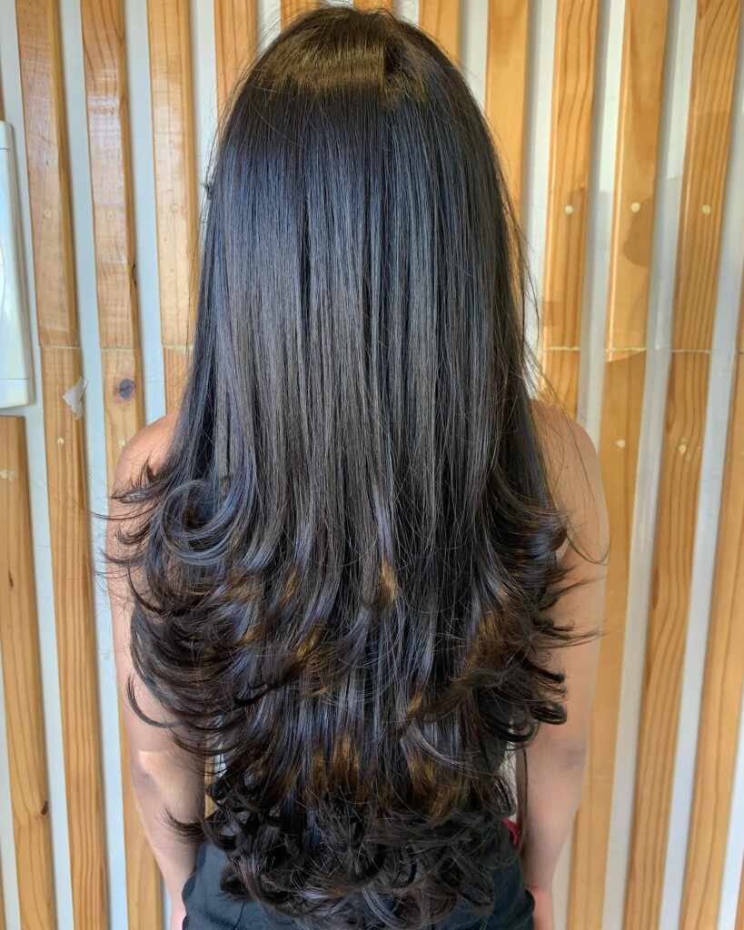 Corte Degradê Feminino Longo