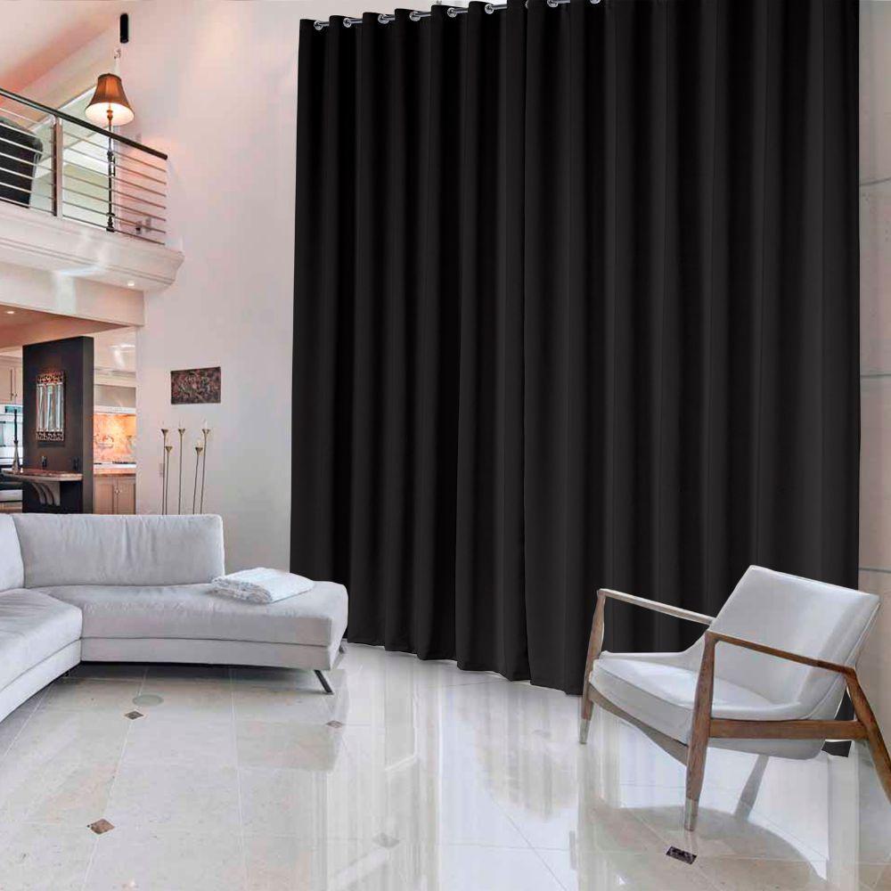 Soluções de instalação para cortinas em vãos altos