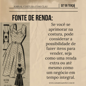 costura como fonte de renda extra