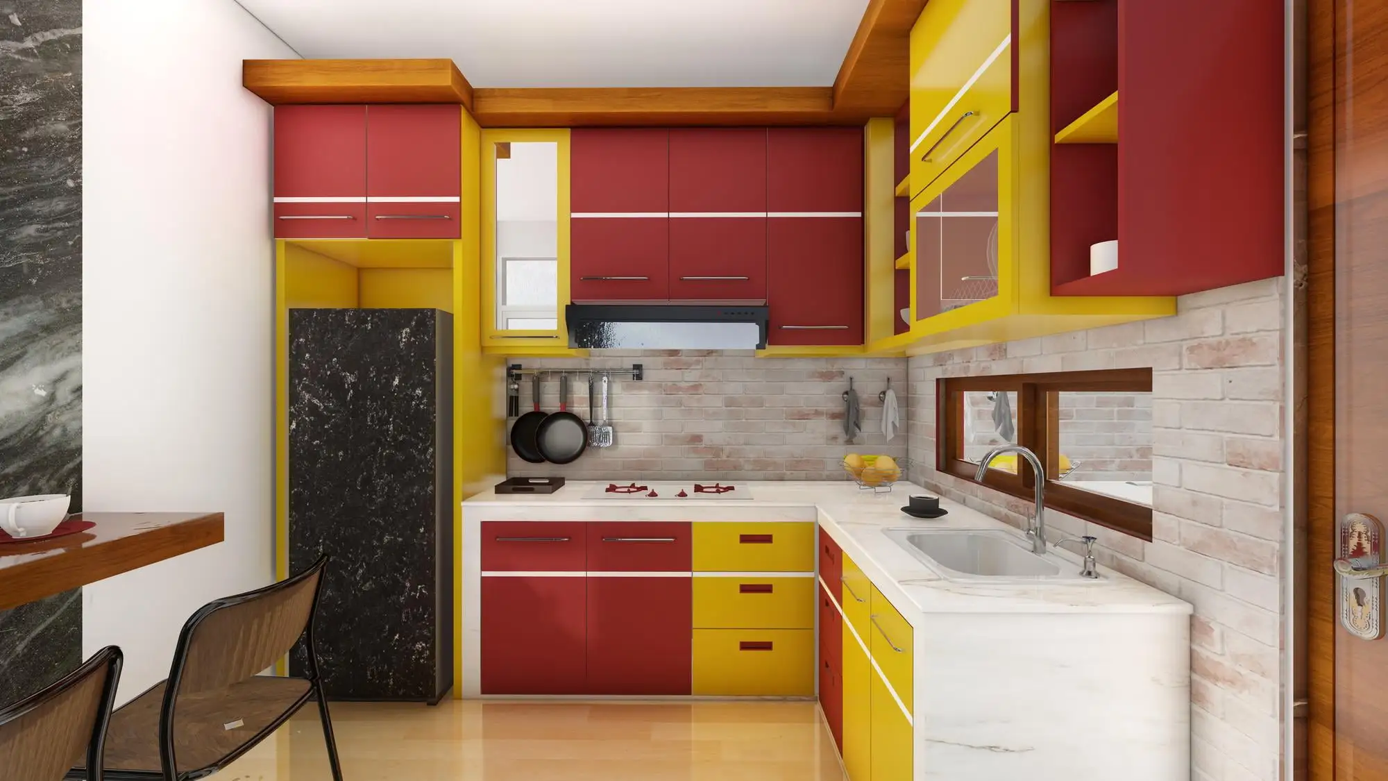 ideias de aplicacao de cozinha amarela