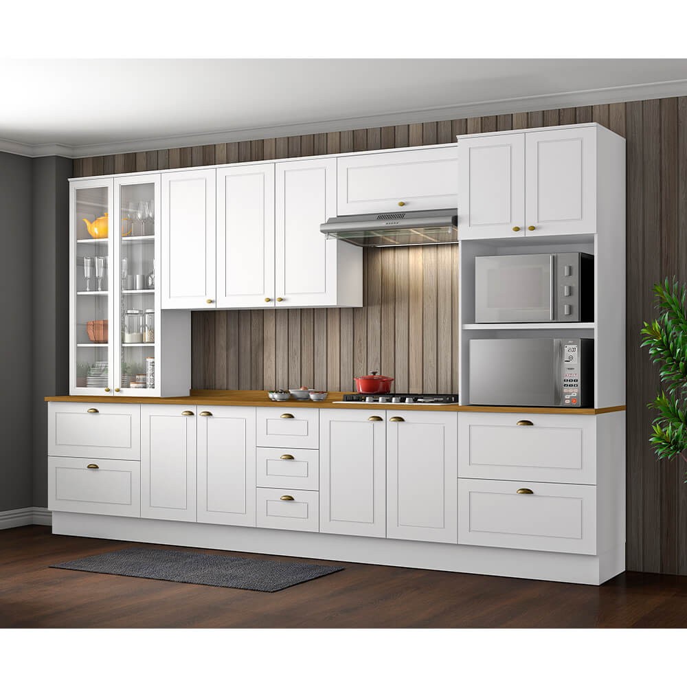 cores que combinam com cozinha americana branca