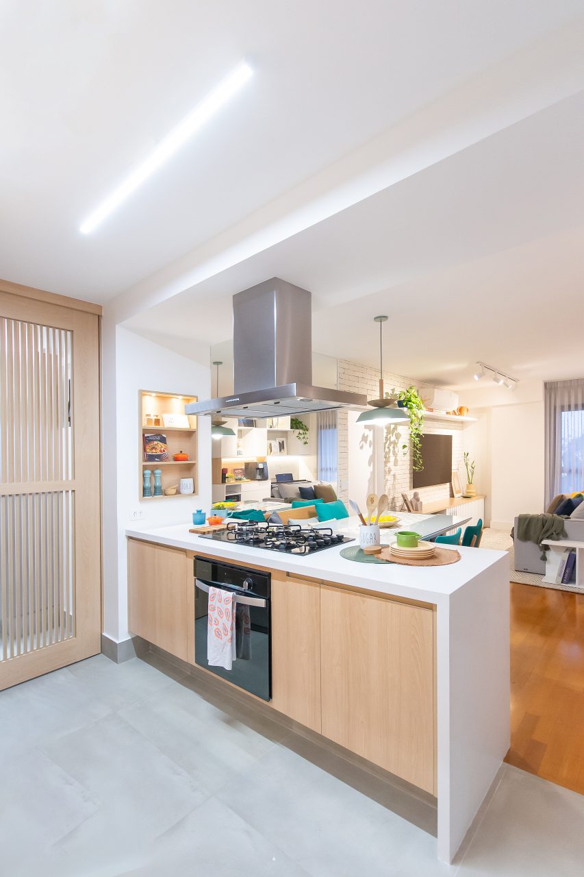 cozinha americana com bancada