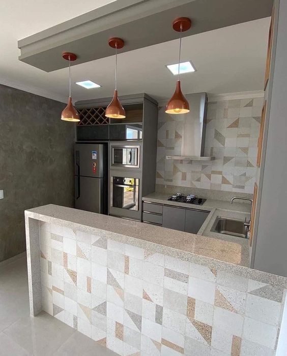 bancada cozinha americana simples e barata