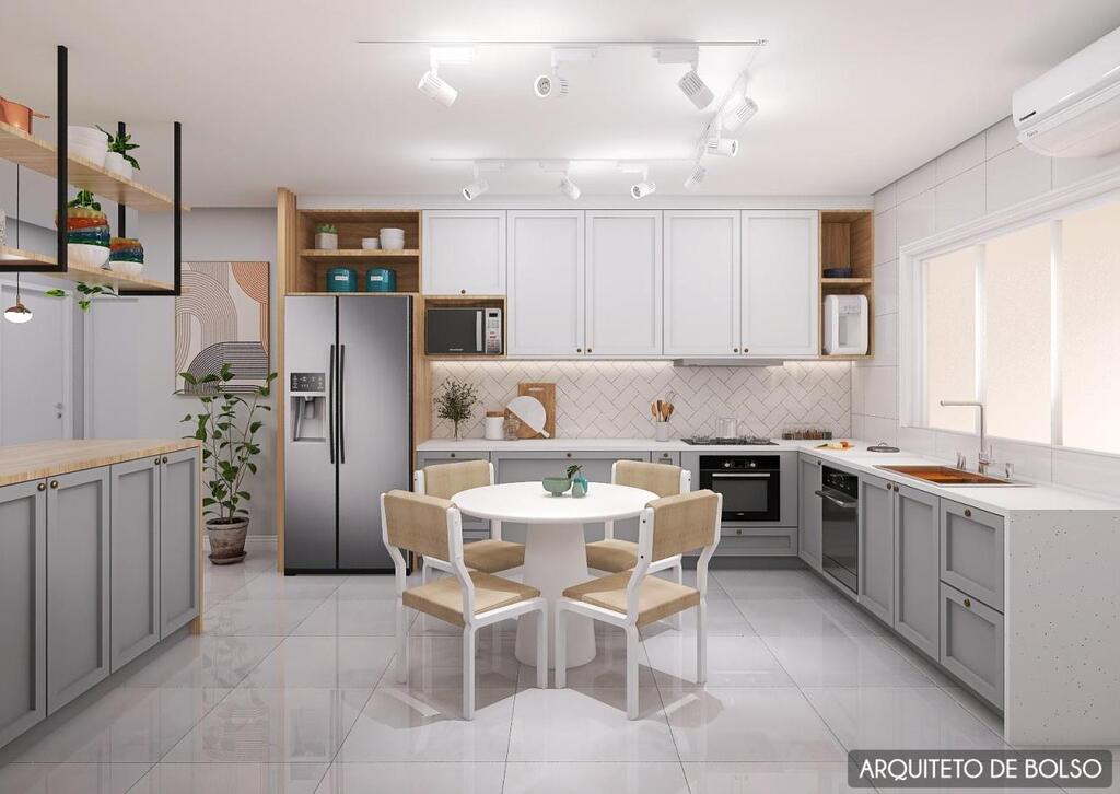 ideias de layout de cozinha com península