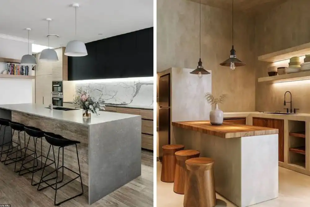 bancada cimento queimado ou granito qual melhor