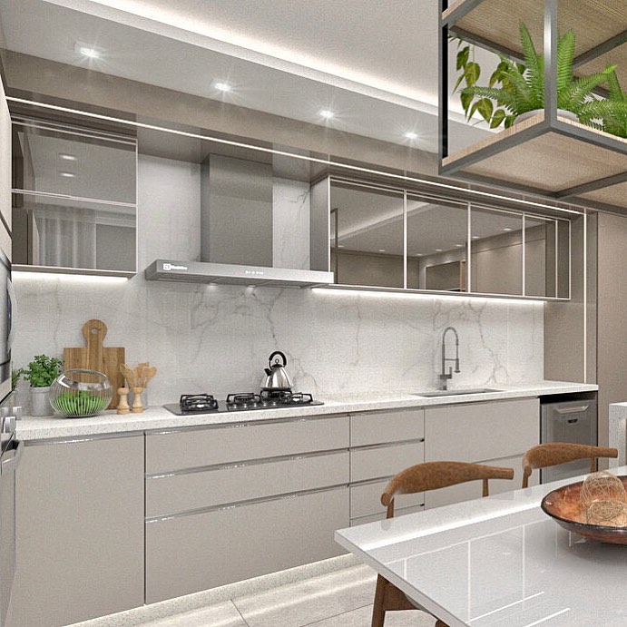 cozinha com decoracao de musica