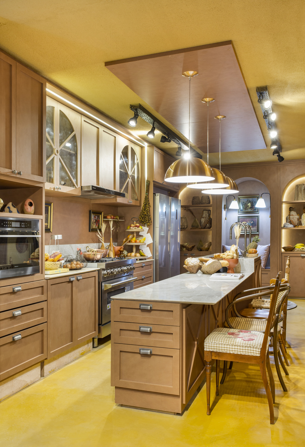 decoração cozinha campestre com toques atuais