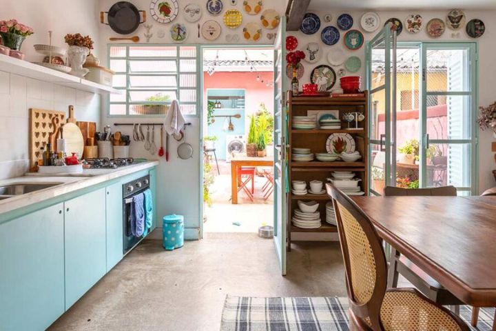 decoração cozinha campestre com toques atuais