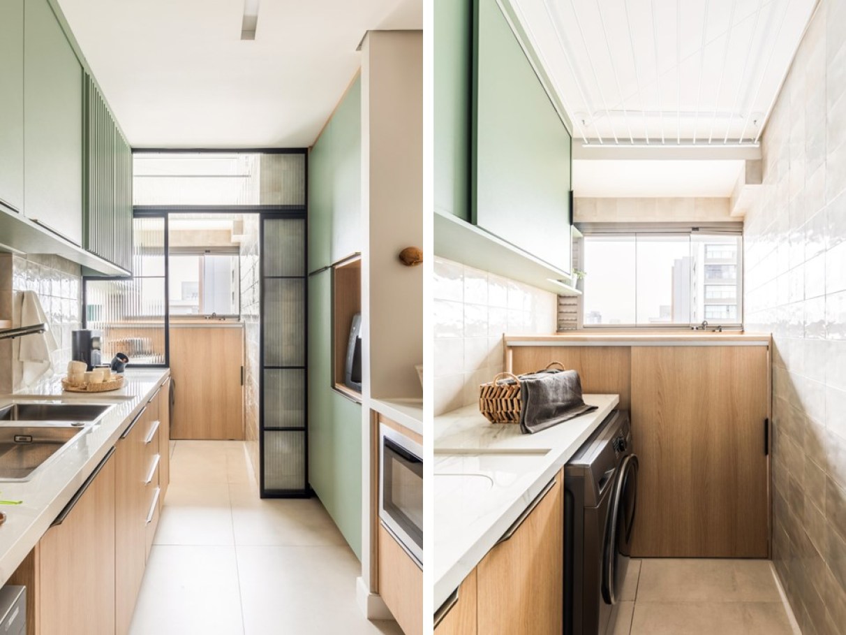 cozinha integrada com lavanderia