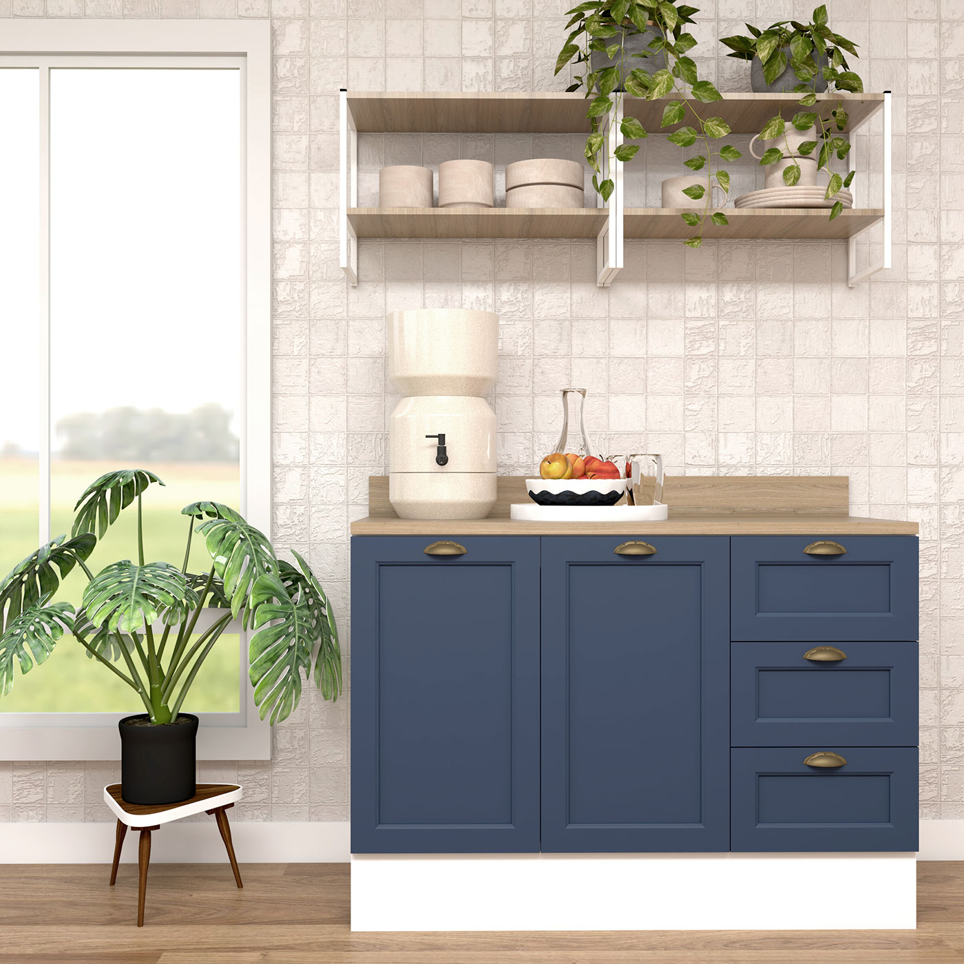 móveis de cozinha estilo provençal branco