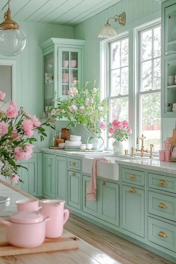 como usar verde na decoração da cozinha